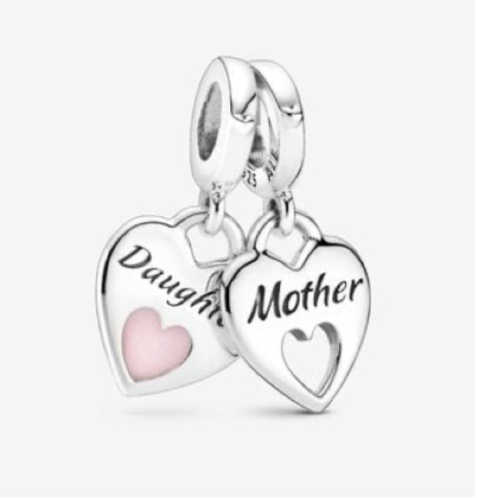 PANDORA Double Heart Split Dangle Charm